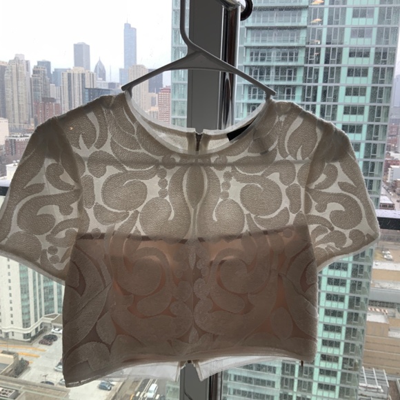 BCBG Two Piece Embroidered Sequin Gown - Picture 5 of 8